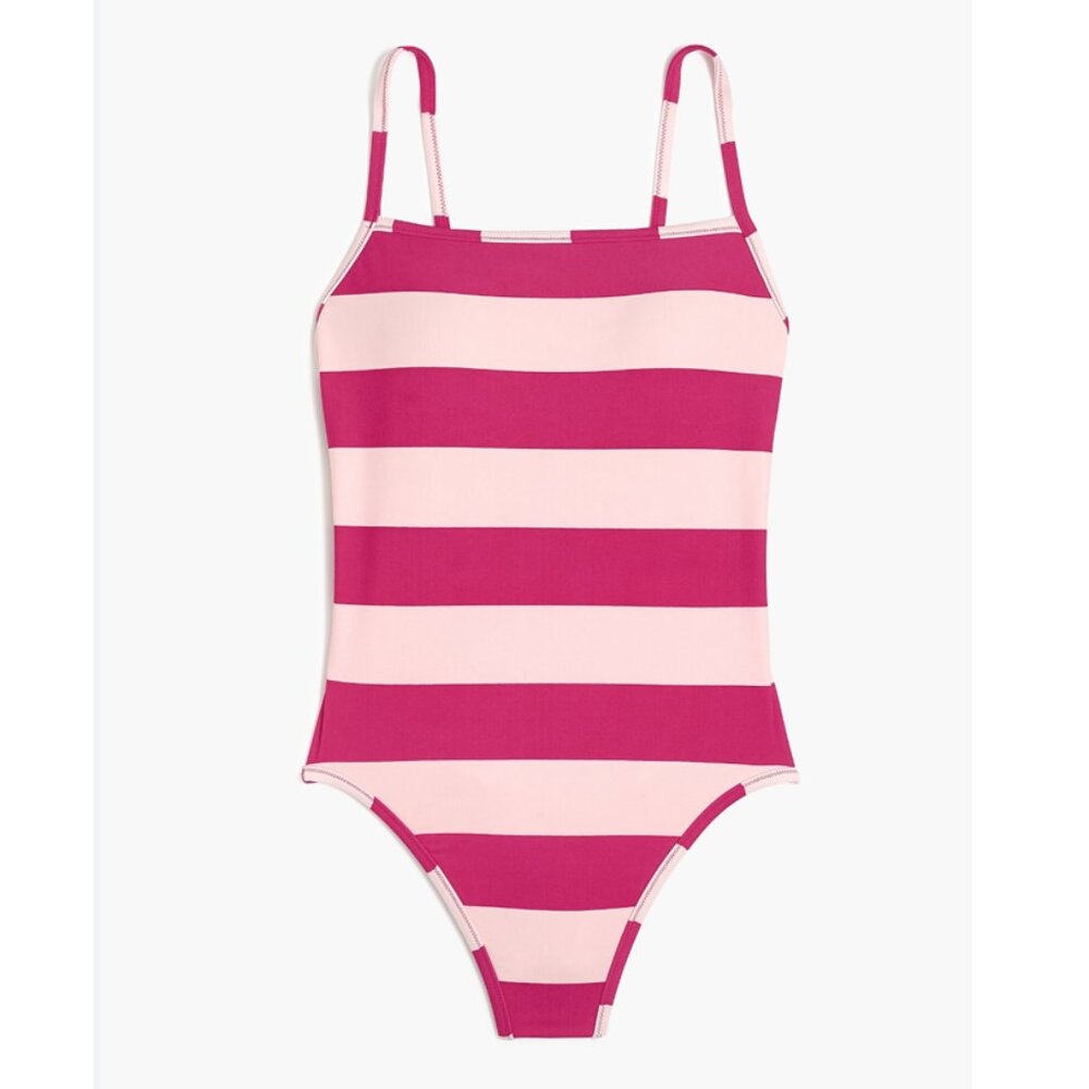 ✨J Crew Factory Rugby Stripe Square-Neck One-Piece Swimsuit – New with Tags ✨‎